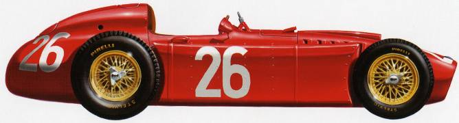 1955 Lancia D50 Alberto Ascari #26 Grand Prix Monaco draw рисунок